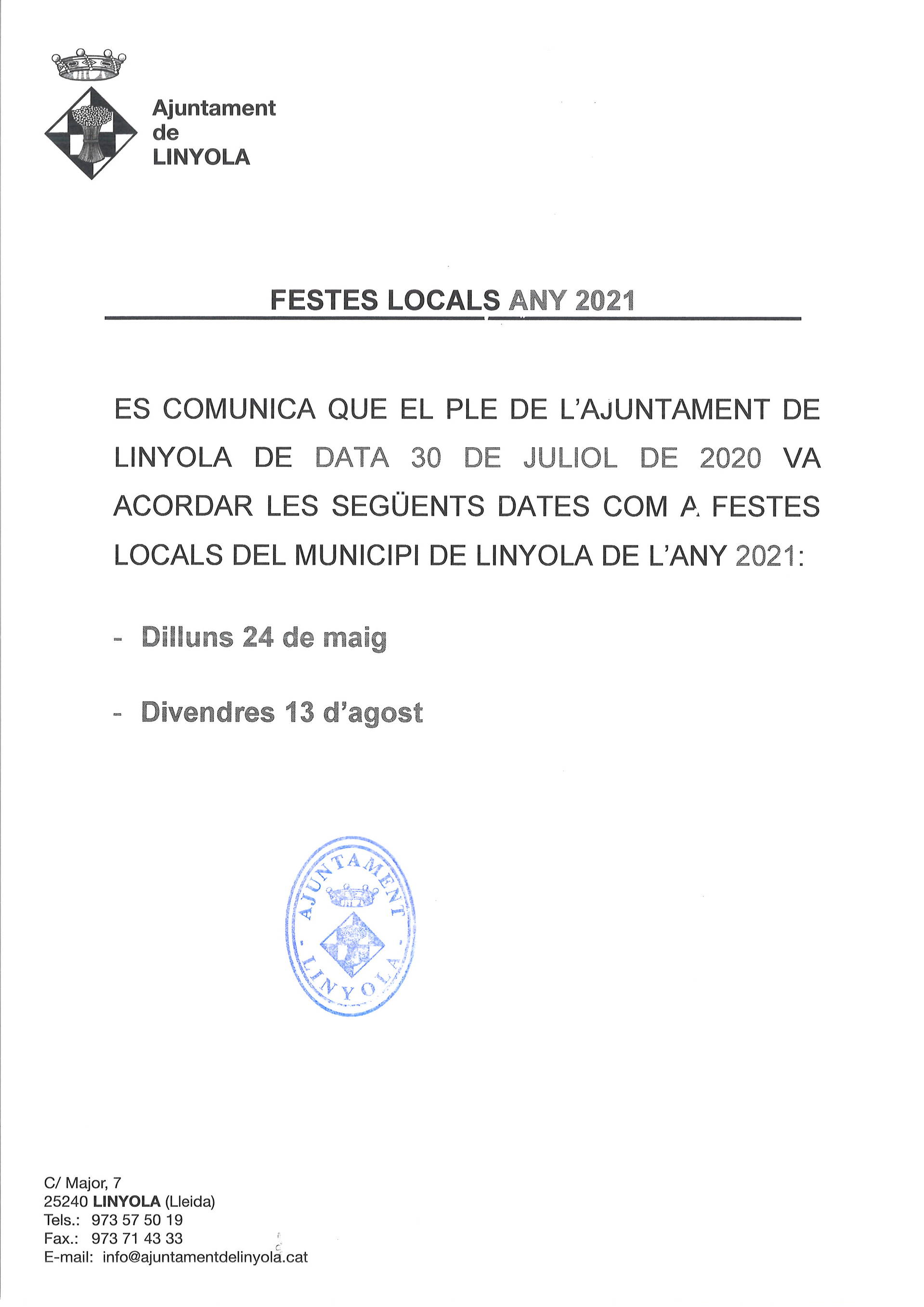 Festes Locals Any 2021